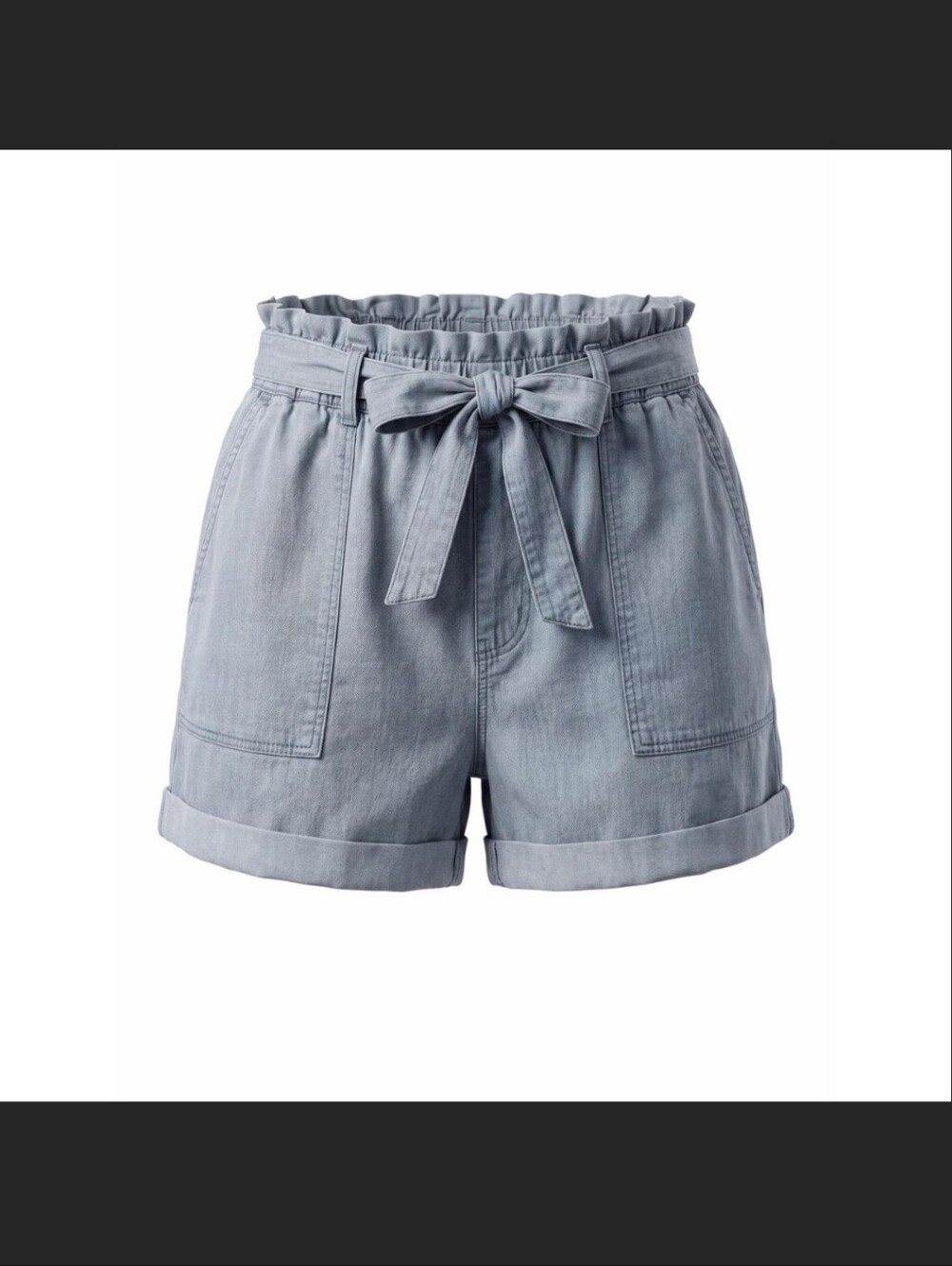 Aerie Paperbag Light Blue Tie Shorts